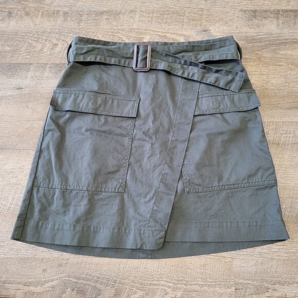 BANANA REPUBLIC | Utility Wrap Skirt Belted | Sz. 8 - Picture 3 of 10